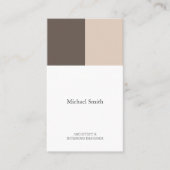 minimalista moderna elegante patrón marrón visitekaartje (Voorkant)