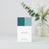 minimalista moderna elegante turquesa arquitecto visitekaartje (Staand voorkant)