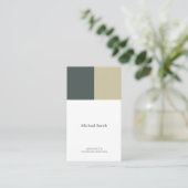 minimalista moderna elegante verde consultor visitekaartje (Staand voorkant)
