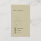 minimalista moderna elegante verde consultor visitekaartje (Achterkant)