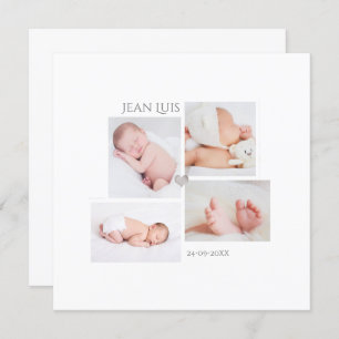 Minimaliste Faire part de Naissance Garçon Kaart