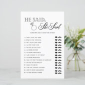 Minimaliste Hij zei dat ze vrijgezellenfeest game  (Staand voorkant)