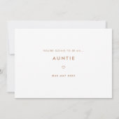 Minimalistic 3-Photo New Auntie Pregnancy Aankondiging (Achterkant)