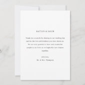 Minimalistic 3-Photo Wedding Black & White Bedankkaart (Achterkant)