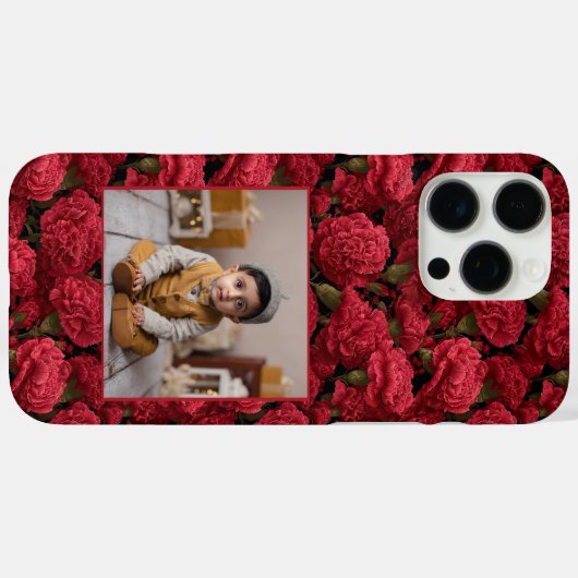 Minimalistic Anniversary Gift Carnation Flower Pho Case-Mate iPhone Case (Achterkant (horizontaal))