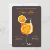 Minimalistic Aperol Spritz Bachelorette Party Kaart (Voorkant)