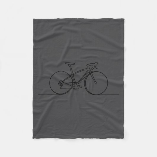 Minimalistic Bicycle Cycling,bike Rider Mountainbi Fleece Deken (Voorkant)