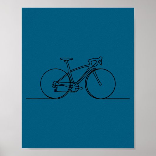 Minimalistic Bicycle Cycling,bike Rider Mountainbi Poster (Voorkant)
