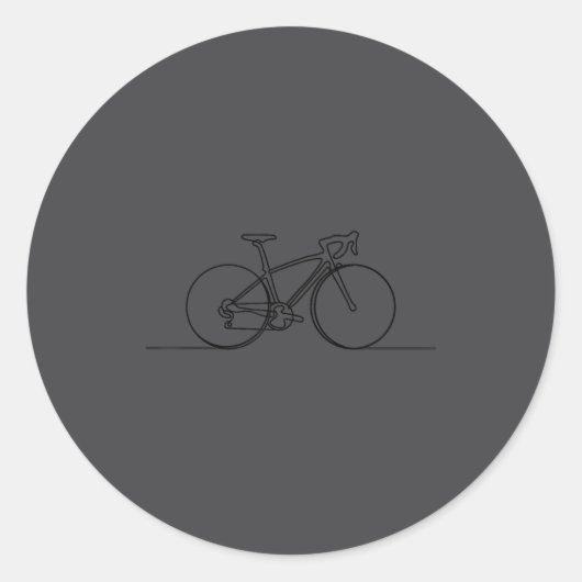 Minimalistic Bicycle Cycling,bike Rider Mountainbi Ronde Sticker (Voorkant)