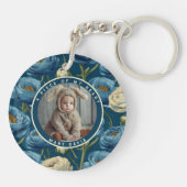 Minimalistic Birthday Gifts Ranunculus Floral Sleutelhanger (Achterkant)