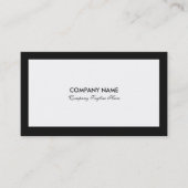 Minimalistic Black and White Visitekaartje (Voorkant)