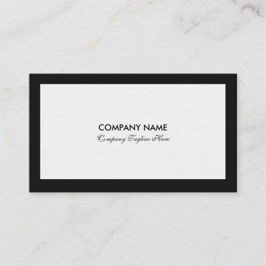 Minimalistic Black and White Visitekaartje (Voorkant)