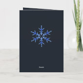 Minimalistic BLue Snowflake Hand Drawn Art Kaart (Achterkant)