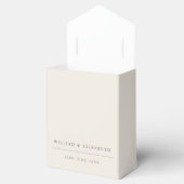 Minimalistic Botanical Elegant Soft Beige Bedankdoosjes (Geopend)