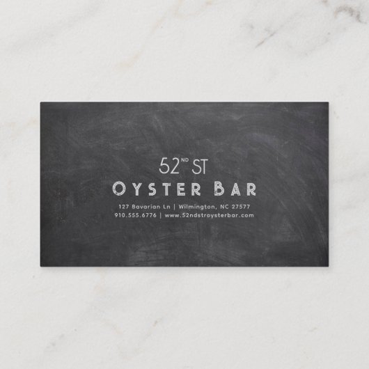 Minimalistic Chalkboard Style Visitekaartje (Achterkant)