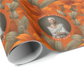 Minimalistic Custom Lilies Floral Birthday Party  Cadeaupapier (Rol Hoek)