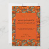 Minimalistic Custom Lilies Floral Romantic Party Bedankkaart (Achterkant)