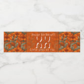 Minimalistic Custom Lilies Flower Beach Party Waterfles Etiket (Enkel label)