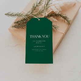 Minimalistic Dark Green Graduation Party Thank You Cadeaulabel