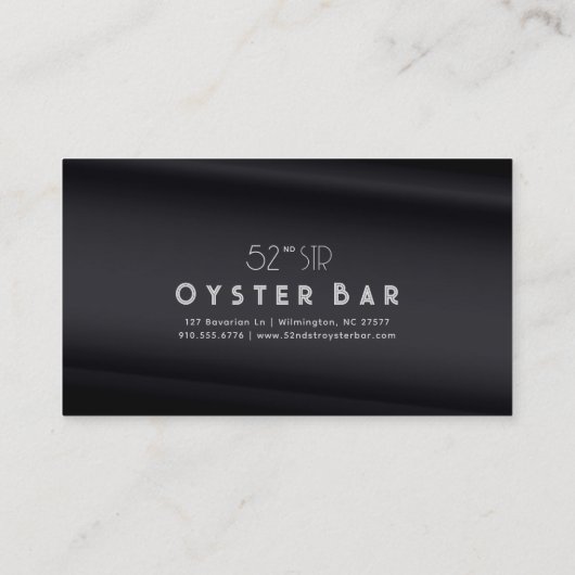 Minimalistic Deco Style | Black Pearl Visitekaartje (Achterkant)