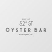 Minimalistic Deco Style | Gray  Raamsticker (Vel)