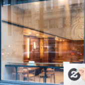 Minimalistic Deco Style | Gray  Raamsticker (Cafe Raam)