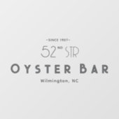 Minimalistic Deco Style | Gray  Raamsticker (Vel)