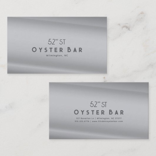 Minimalistic Deco Style | Silver Pearl Visitekaartje (Voorkant / Achterkant)