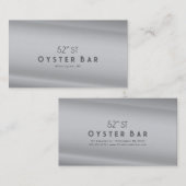 Minimalistic Deco Style | Silver Pearl Visitekaartje (Voorkant / Achterkant)