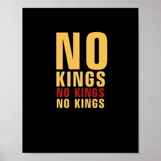 Minimalistic Design No Kings Rebellious No Kings C Poster (Voorkant)