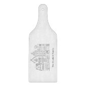 Minimalistic Elegant Canal Houses Lineart Snijplank (Voorkant)