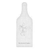 Minimalistic Elegant Farm Chic Lemons Lineart Snijplank (Voorkant)