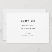 Minimalistic Elegant Script Photo Pregnancy Aankondiging (Achterkant)