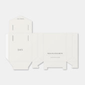Minimalistic Elegant Typography Warm Ivory Bedankdoosjes (Uitgevouwen)