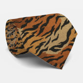 Minimalistic Gifts For Dad Tiger Skin Stropdas (Opgerold)
