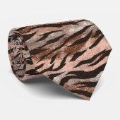 Minimalistic Gifts For Father Tiger Print Stropdas (Opgerold)