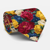 Minimalistic Graduation Gifts For Him Peonies Flow Stropdas (Opgerold)