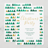 Minimalistic Green & Golden Woods Christmas 5"x7" Kaart (Voorkant / Achterkant)