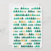 Minimalistic Green & Golden Woods Christmas 5"x7" Kaart (Achterkant)