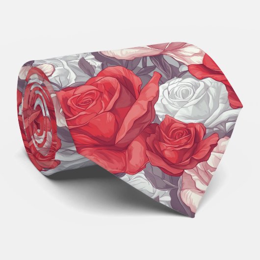 Minimalistic Groomsmen Gift Rose Flower Stropdas (Opgerold)