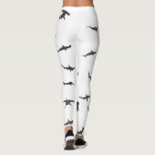 Minimalistic Hammerhead Shark Hammerhead Pattern Leggings (Achterkant)