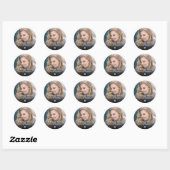 Minimalistic In Loving Memory Photo Ronde Sticker (Vel)