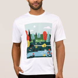 Minimalistic landscape in nature t-shirt