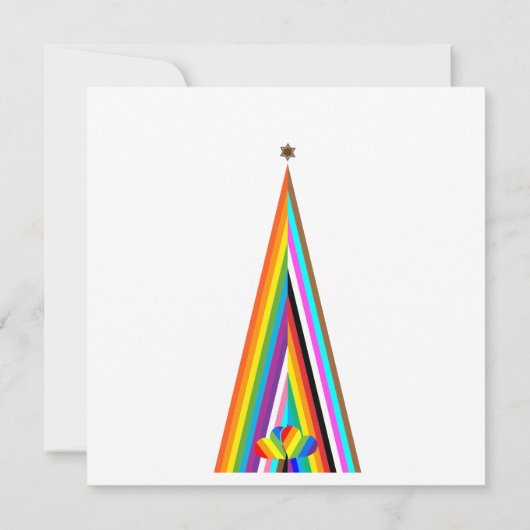 Minimalistic LGBT Rainbow Christmas Tree (Achterkant)