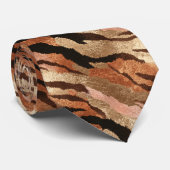 Minimalistic Men Gifts Tiger Print Stropdas (Opgerold)