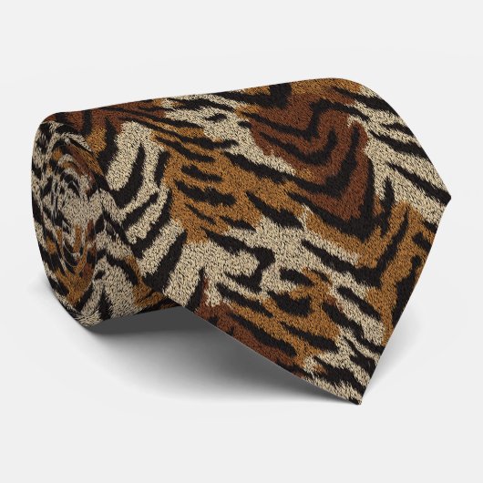 Minimalistic Men Gifts Tiger Stropdas (Opgerold)