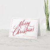 Minimalistic Merry Christmas Greeting Card Kaart (Voorkant)