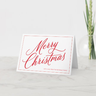 Minimalistic Merry Christmas Greeting Card Kaart