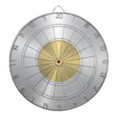 Minimalistic Metallic Gold and Silver Texture Dartbord (Voorkant)