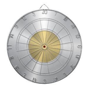 Minimalistic Metallic Gold and Silver Texture Dartbord